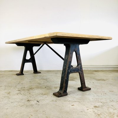 Industrial Dining Table with Machine Parts Oxidaad, 1920s-LCQ-1403560