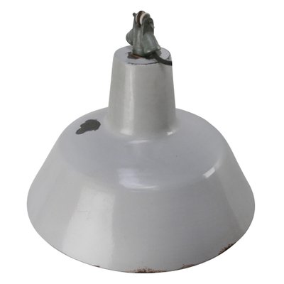 Industrial Dutch Grey Enamel Pendant Lights from Philips-BLS-1319732