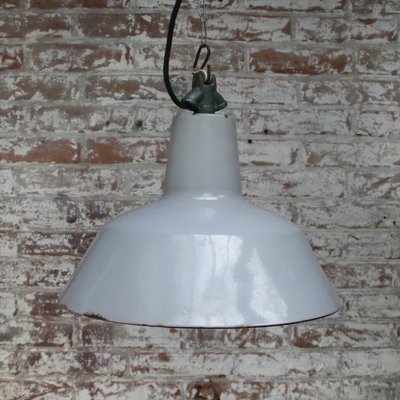 Industrial Dutch Grey Enamel Pendant Lights from Philips-BLS-1319732