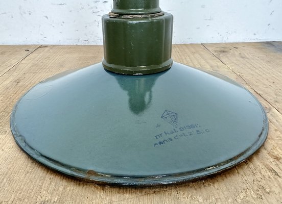 Industrial Enameled Military Pendant Lamp with Cast Aluminium Top, 1960s-CGF-1703764