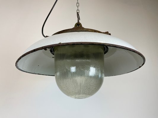 Industrial Factory Pendant Lamp in Cast Iron and Grey Enamel from Zaos, 1960s-CGF-1299911