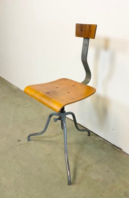 Industrial Factory Swivel Chair, 1960s-CGF-912931