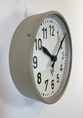 Industrial Factory Wall Clock from Pragotron, 1960s-CGF-2043844