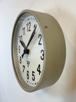 Industrial Factory Wall Clock from Pragotron, 1960s-CGF-2043844