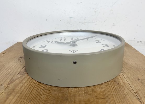 Industrial Factory Wall Clock from Pragotron, 1960s-CGF-2043844