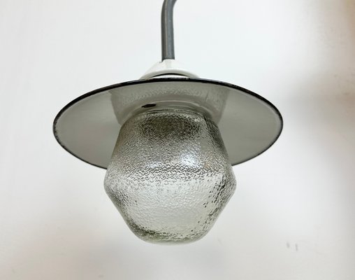 Industrial Factory Wall Light with Enamel Shade, 1960s-CGF-1720940