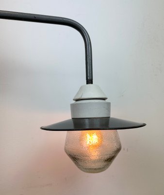 Industrial Factory Wall Light with Enamel Shade, 1960s-CGF-1720940