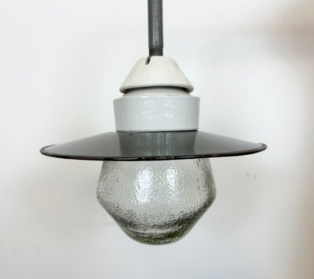 Industrial Factory Wall Light with Enamel Shade, 1960s-CGF-1720940