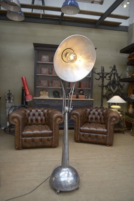 Industrial Floor Lamp in Metal, 1950s-NEN-2041963