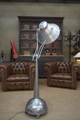 Industrial Floor Lamp in Metal, 1950s-NEN-2041963