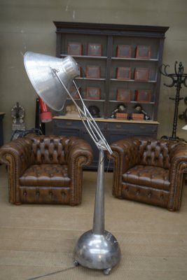 Industrial Floor Lamp in Metal, 1950s-NEN-2041963