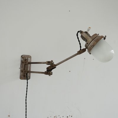 Industrial French Metal and Glass Adjustable Wall Lamp-JRP-946540