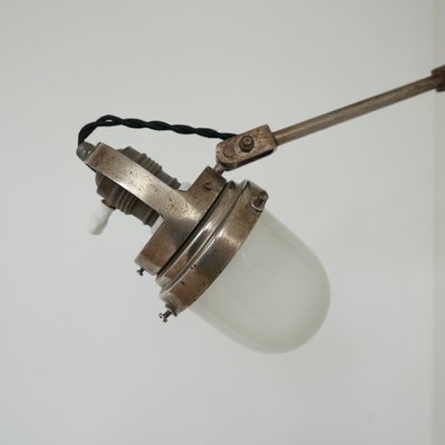 Industrial French Metal and Glass Adjustable Wall Lamp-JRP-946540