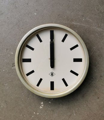 Industrial German Clock from TN / Telefonbau und Nomalzeit, 1950s-FW-778657