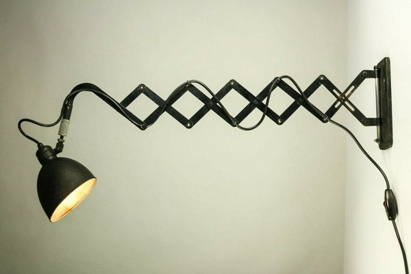 Industrial German Steel Scissor Lamp by Max Schuhmacher, 1930s-FUP-1421420