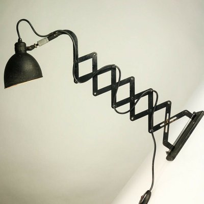 Industrial German Steel Scissor Lamp by Max Schuhmacher, 1930s-FUP-1421420