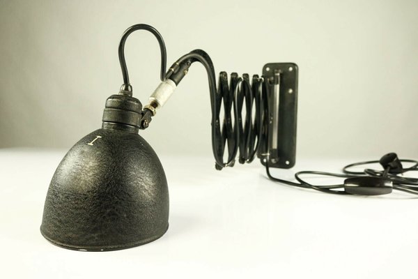 Industrial German Steel Scissor Lamp by Max Schuhmacher, 1930s-FUP-1421420