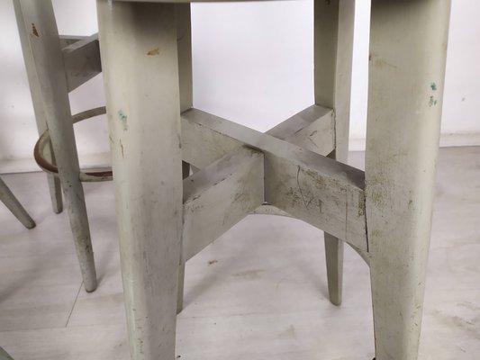 Industrial Gray Stools from Stella, 1950s, Set of 4-EAD-1742770