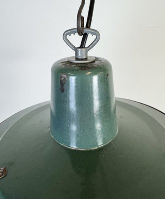 Industrial Green Enamel Cage Pendant Light, 1960s-CGF-2043721