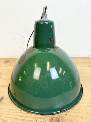 Industrial Green Enamel Factory Pendant Lamp, 1960s-CGF-1785078