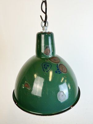 Industrial Green Enamel Factory Pendant Lamp, 1960s-CGF-1785078