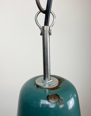 Industrial Green Enamel Factory Pendant Lamp, 1960s-CGF-1363965