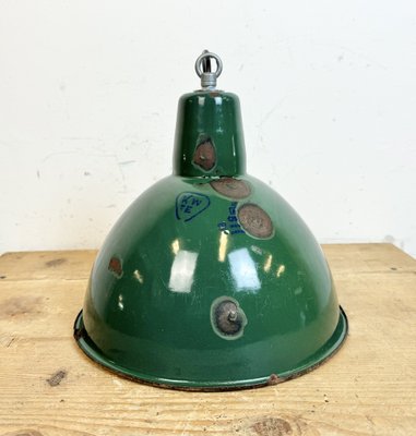 Industrial Green Enamel Factory Pendant Lamp, 1960s-CGF-1785078