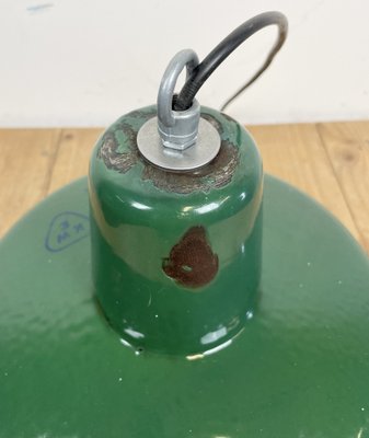 Industrial Green Enamel Pendant Lamp, 1960s-CGF-1364672