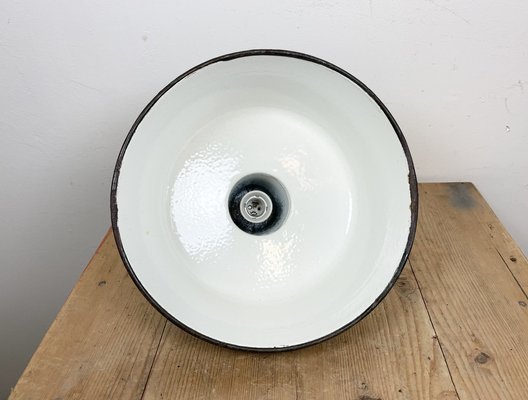 Industrial Green Enamel Pendant Lamp, 1960s-CGF-1364672