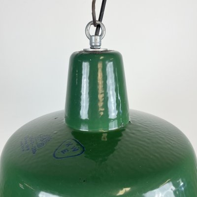 Industrial Green Enamel Pendant Lamp, 1960s-CGF-1364672