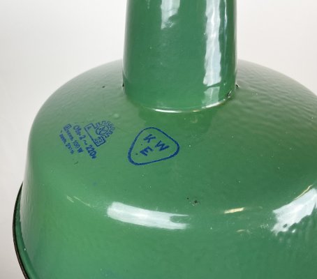 Industrial Green Enamel Pendant Lamp, 1960s-CGF-1364672