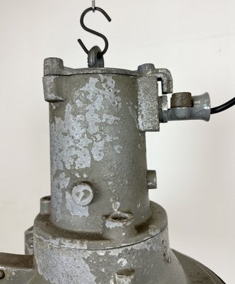 Industrial Grey Cast Aluminium Pendant Light, 1960s-CGF-1750016