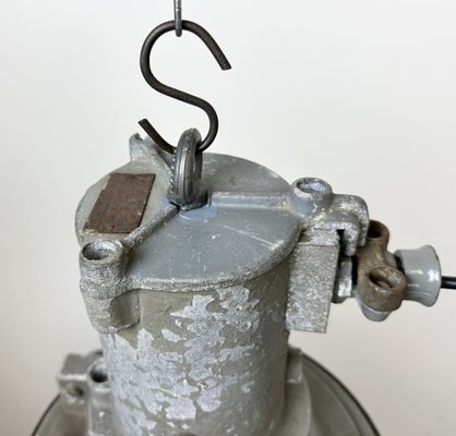 Industrial Grey Cast Aluminium Pendant Light, 1960s-CGF-1750016