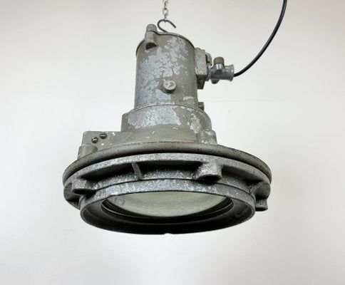 Industrial Grey Cast Aluminium Pendant Light, 1960s-CGF-1750016