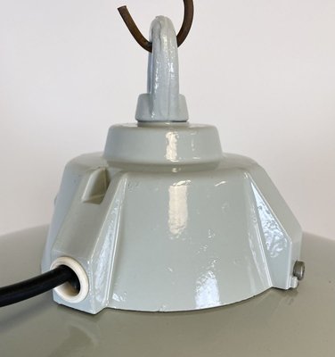 Industrial Grey Cast Aluminium Pendant Light, 1970s-CGF-789319