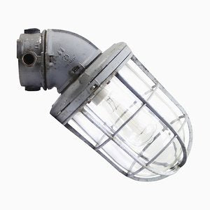 Industrial Grey Cast Aluminum & Clear Glass Wall Lamp by Industria Rotterdam-BLS-1791849