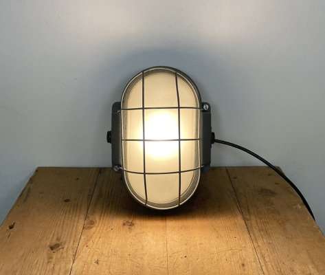 Industrial Grey Cast Iron Wall Lamp from Elektrosvit, 1960s-CGF-1259792