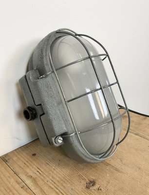 Industrial Grey Cast Iron Wall Lamp from Elektrosvit, 1960s-CGF-1259792