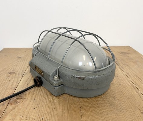 Industrial Grey Cast Iron Wall Lamp from Elektrosvit, 1960s-CGF-1259792