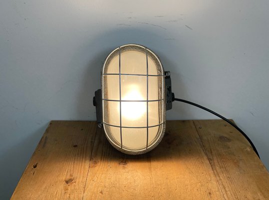 Industrial Grey Cast Iron Wall Lamp from Elektrosvit, 1970s-CGF-1268362