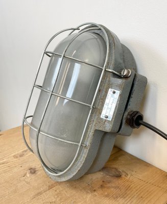 Industrial Grey Cast Iron Wall Lamp from Elektrosvit, 1970s-CGF-1268362