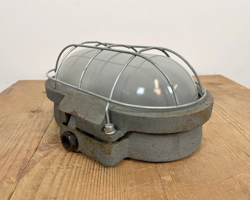 Industrial Grey Cast Iron Wall Lamp from Elektrosvit, 1970s-CGF-1268362