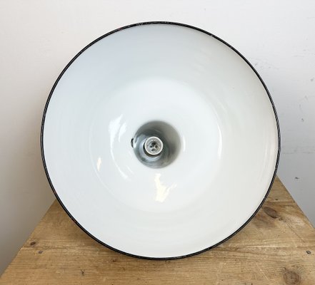 Industrial Grey Enamel Factory Pendant Lamp from Philips, 1960s-CGF-1746415