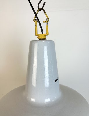 Industrial Grey Enamel Factory Pendant Lamp from Philips, 1960s-CGF-1746415