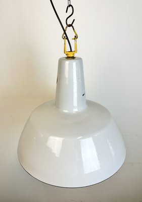 Industrial Grey Enamel Factory Pendant Lamp from Philips, 1960s-CGF-1746415