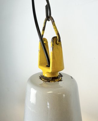 Industrial Grey Enamel Factory Pendant Lamp from Philips, 1960s-CGF-1746415