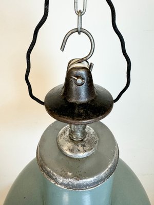 Industrial Grey Enamel Pendant Lamp from Siemens, 1930s-CGF-1767429