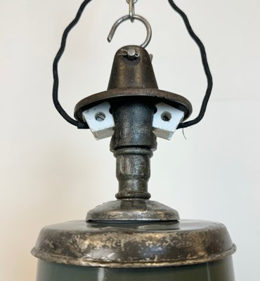 Industrial Grey Enamel Pendant Lamp from Siemens, 1930s-CGF-1767429