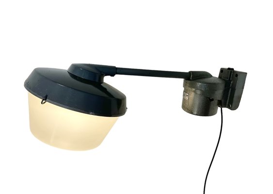 Industrial Grey Factory Wall Light from Elektrosvit, 1970s-CGF-1726177