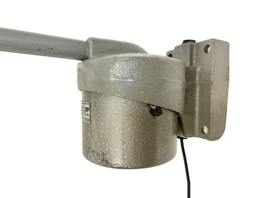 Industrial Grey Factory Wall Light from Elektrosvit, 1970s-CGF-1726177